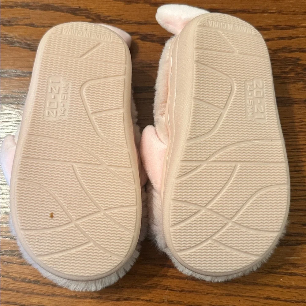 Girls Pink Shark Plush Slippers